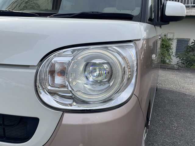 ダイハツ ムーヴ キャンバス G メイクアップ SA Ⅲ 宮崎県 2017(平29)年 4.5万km パールホワイトⅢ/ライトローズマイカメタリックⅡ 2トーン 純正ナビ Bluetooth バックカメラ フルセグTV 両側パワースライドドア ドライブレコーダー ETC HDIM端子 USB入力端子 CD/DVDチェンジャー 後ろのみコーナーセンサー LEDライト 純正アルミホイール 純正フロアマット スマートキー /　