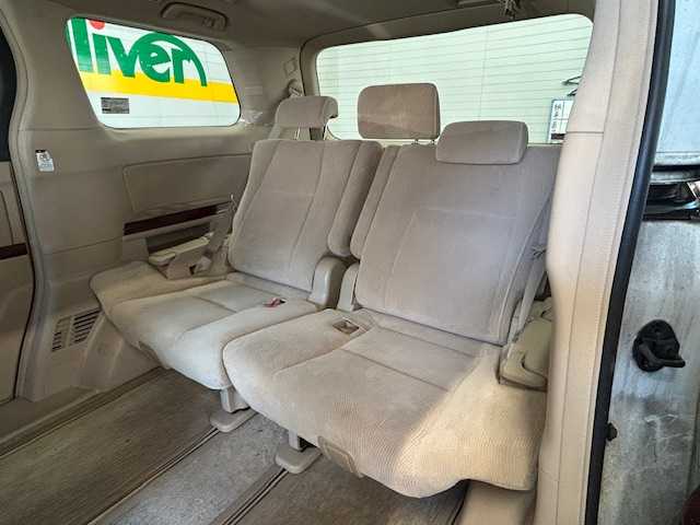 トヨタ ヴェルファイア 2．4V 宮城県 2009(平21)年 18万km ホワイトパールクリスタルシャイン 純正ナビ/AM/FM/BT/CD/DVD/AUX/ワンセグTV/バックカメラ/社外フリップダウンモニター/前席パワーシート/オットマン/両側パワースライドドア/ステアリングスイッチ/MTモード搭載/コーナーセンサー/クルーズコントロール/横滑り防止装置/衝突被害軽減システム/純正フロアマット/ウィンカードアミラー/プッシュスタート/保証書・記録簿・取扱説明書