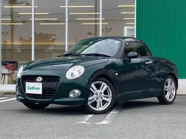 ダイハツ コペン セロS 静岡県 2019(令1)年 3.8万km ブリティッシュグリーンマイカ エンジンスタートボタン/取扱説明書/パワーステアリング/パワーウィンドウ/アイドリングストップ/MTモード付きAT/オートエアコン/USB入力端子/ETC/ナビ(CD.DVD.BT.フルセグ)/ドライブレコーダー/純正フロアマット/純正アルミホイール/ABS/横滑り防止装置/LEDライト/Wエアバック