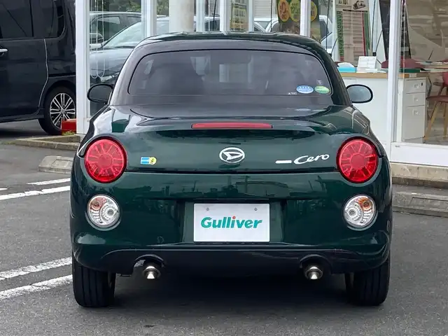 ダイハツ コペン セロS 静岡県 2019(令1)年 3.8万km ブリティッシュグリーンマイカ エンジンスタートボタン/取扱説明書/パワーステアリング/パワーウィンドウ/アイドリングストップ/MTモード付きAT/オートエアコン/USB入力端子/ETC/ナビ(CD.DVD.BT.フルセグ)/ドライブレコーダー/純正フロアマット/純正アルミホイール/ABS/横滑り防止装置/LEDライト/Wエアバック