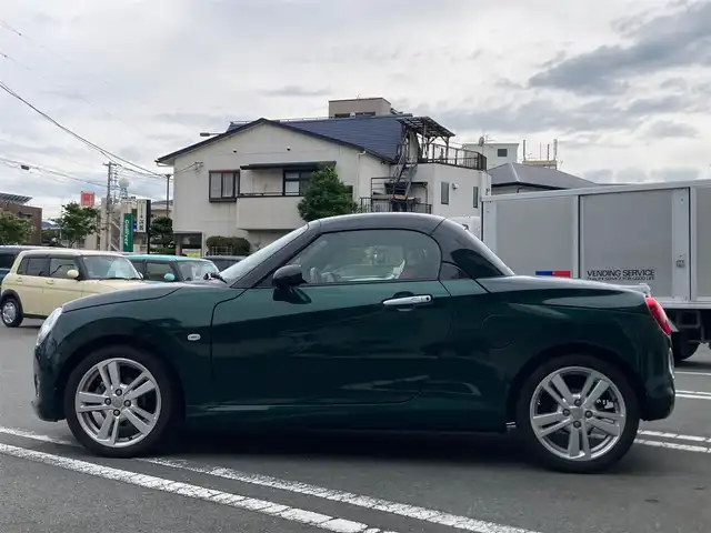 ダイハツ コペン セロS 静岡県 2019(令1)年 3.8万km ブリティッシュグリーンマイカ エンジンスタートボタン/取扱説明書/パワーステアリング/パワーウィンドウ/アイドリングストップ/MTモード付きAT/オートエアコン/USB入力端子/ETC/ナビ(CD.DVD.BT.フルセグ)/ドライブレコーダー/純正フロアマット/純正アルミホイール/ABS/横滑り防止装置/LEDライト/Wエアバック