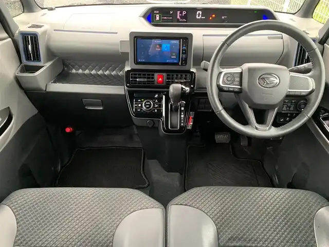 ダイハツ タント カスタム RS 大阪府 2019(令1)年 1.7万km ブラックマイカメタリック 社外ナビ/   フルセグTV/CD/DVD/Bluetooth/衝突軽減/全方位モニター/両側パワースライドドア/アイドリングストップ/ステアリングスイッチ/純正フロアマット/プッシュスタート/スマートキー/ハーフレザー/ETC/LED