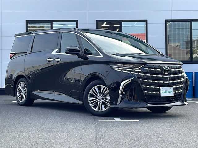 トヨタ アルファード Z 山口県 2024(令6)年 0.9万km ブラック 純正コネクティッドナビ/Bluetooth接続/アラウンドビューモニター/フルセグTV/ワンオーナー/ビルトインETC/ドライブレコーダー/デジタルインナーミラー/Toyota safety sense/・プリクラッシュセーフティ/・レーントレーシングアシスト/・レーダークルーズコントロール/・アダプティブハイビームシステム/・ロードサインアシスト/・プロアクティブドライビングアシスト/USB入力端子/100V電源/純正フロアマット/サンルーフ/両側パワースライドドア/パワーバックドア/パワーシートD席/N席/シートヒーター/エアシート/フリップダウンモニター/オットマン/純正LEDライト/オートマチックハイビーム/純正18インチアルミホイール