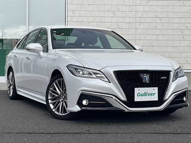 トヨタ クラウン ハイブリッド RS 岩手県 2021(令3)年 4.4万km プレシャスホワイトパール トヨタセーフティセンス/純正12.3インチナビ/　CD/DVD/Bluetooth/フルセグ/バックカメラ/ハーフレザーシート/前席パワーシート/前席シートヒーター/ステアリングヒーター/レーダークルーズコントロール/クリアランスソナー/BSM/ビルトインETC/革巻きステアリング/ステアリングスイッチ/LEDヘッドライト/LEDフォグランプ/純正AW