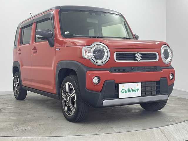 スズキ ハスラー HYBRID X 大阪府 2020(令2)年 3万km バーミリオンオレンジ/ガンメタリック2トーン 純正9インチメモリナビ/（BT/TV/CD/DVD/スマートフォン連携機能付）/全方位モニターパッケージ/衝突被害軽減ブレーキ/アイドリングストップ/セーフティサポート/・デュアルカメラブレーキサポート/・誤発進抑制機能/・車線逸脱警報/・先行車発進告知/・標識認識機能/・ハイビームアシスト/純正15インチアルミホイール/LEDオートヘッドライト/シートヒーター/USB端子/プッシュスタート/スマートキー/禁煙車