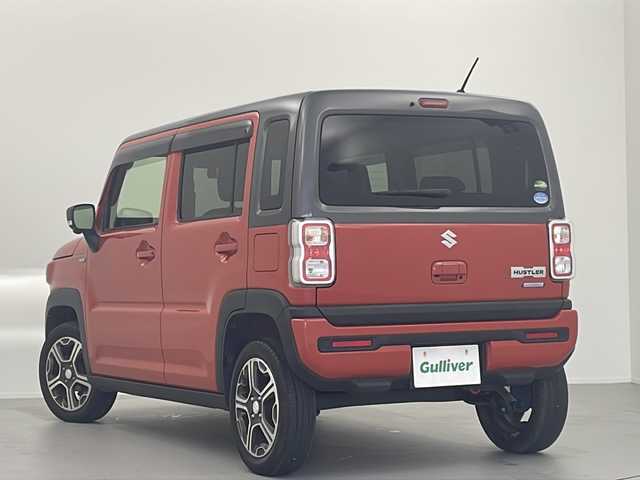 スズキ ハスラー HYBRID X 大阪府 2020(令2)年 3万km バーミリオンオレンジ/ガンメタリック2トーン 純正9インチメモリナビ/（BT/TV/CD/DVD/スマートフォン連携機能付）/全方位モニターパッケージ/衝突被害軽減ブレーキ/アイドリングストップ/セーフティサポート/・デュアルカメラブレーキサポート/・誤発進抑制機能/・車線逸脱警報/・先行車発進告知/・標識認識機能/・ハイビームアシスト/純正15インチアルミホイール/LEDオートヘッドライト/シートヒーター/USB端子/プッシュスタート/スマートキー/禁煙車