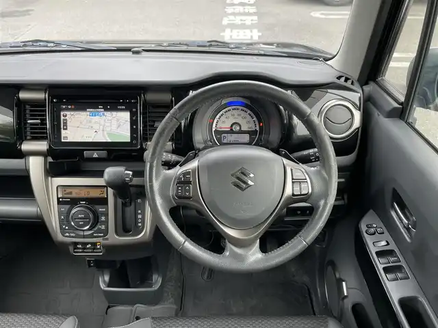 スズキ ハスラー Jスタイル Ⅱ ターボ 静岡県 2016(平28)年 3.8万km ブルーイッシュブラックパール 4WD/特別仕様車/デュアルカメラブレーキサポート/純正ナビ/・フルセグTV/DVD/CD/USB/BTオーディオ/全周囲カメラ/ドラレコ/ビルトインETC/ハーフレザーシート/シートヒーターD/N/クルーズコントロール/レーンキープアシスト/パドルシフト/ダウンヒルアシストコントロール/グリップコントロール/キセノンランプ/・LEDフォグ/純正ラバーマット/ドアバイザー/スマートキー/・スペアキー/保証書/取扱説明書/純正アルミホイール