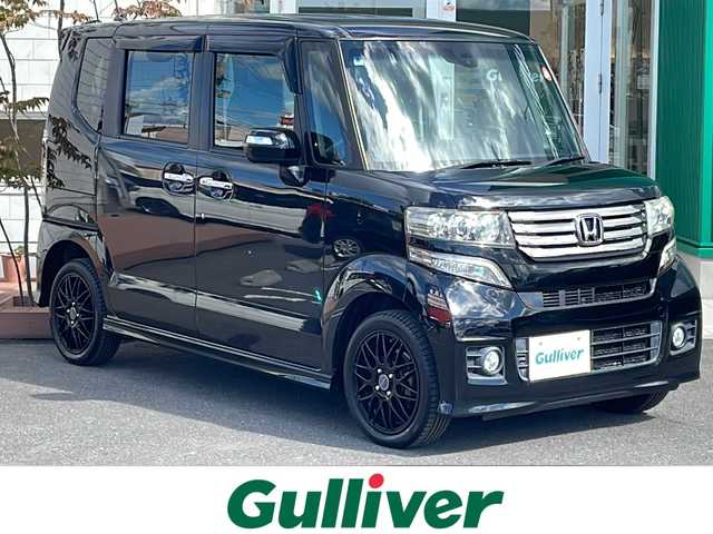 ホンダ Ｎ ＢＯＸ カスタム G ターボ Aパッケージ 青森県 2014(平26)年 10.4万km スマートブラック 4WD/ターボ/メモリナビ・ワンセグTV/CD・DVD・Bluetooth・SD/バックカメラ/シティブレーキアクティブシステム/クルーズコントロール/両側パワースライドドア/HIDヘッドライト/オートライト/フォグランプ/パドルシフト/チップアップシート/社外アルミホイール/スマートキー/プッシュスタート/ステアリングリモコン/純正フロアマット