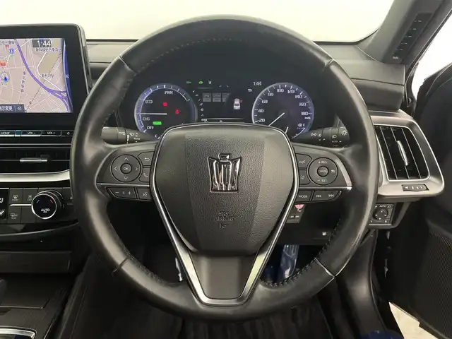 トヨタ クラウン ハイブリッド S 宮城県 2022(令4)年 9.6万km ブラック 純正12.3インチナビ/ＢＳＭ/アダプティブクルーズコントロール/ＲＣＴＡ/バックモニター/クリアランスソナー/シートヒーター/運転席/助手席パワーシート/ハーフレザーシート/スマートフォン連携/フルセグTV/純正EGスターター/トヨタセーフティセンス/ビルトインETC/電動パーキングブレーキ/オートホールド/法人ワンオーナー/禁煙車