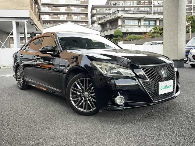 トヨタ クラウン ハイブリッド アスリートS 大阪府 2014(平26)年 13.4万km ブラック 純正ナビ/純正フルセグTV/バックモニター/キセノンライト/サンルーフ/黒革シート/レーダークルーズコントロール/前席パワーシート/エアーシート・シートヒーター/ビルトインETC/スマートキー/プッシュスタート/フロアマット/ドアバイザー/保証書/取説