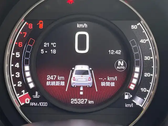 アバルト ５９５ ツーリズモ 静岡県 2018(平30)年 2.6万km 白 後期モデル/Bluetoothオーディオ　USB AUX/赤レザーシート /パドルシフト/前後ドライブレコーダー/HIDヘッドライト/フォグランプ /純正OP ETC/キーレス