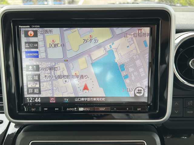 スズキ スペーシア カスタム HYBRID XS 山口県 2018(平30)年 4.6万km ブルーイッシュブラックパール3 禁煙車/純正SDナビ【CN-RZ846】/フルセグテレビ/全方位アラウンドビューモニター/Bluetooth/ETC/ドライブレコーダー/プッシュスタート/スペアキー/アイドリングストップ/クルーズコントロール/コーナーセンサー/電動格納ウィンカーミラー/シートヒーター/フォグランプ/両側パワースライドドア/レーンアシスト/横滑り防止装置/盗難防止装置/衝突被害軽減システム/純正アルミホイール15インチ