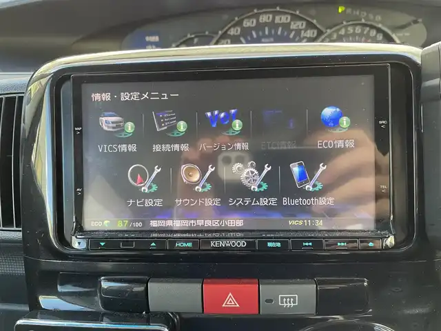 ダイハツ タント Gスペシャル 福岡県 2013(平25)年 6.3万km ミスティックレッドクリスタルメタリック 社外ナビ/（CD/DVD/SD/Bluetooth/USB/フルセグTV）/アイドリングストップ/パワーバックドア（左のみ）/フォグランプ/電格ミラー/ETC/ドライブレコーダー前（SD無し）/社外フロアマット/社外アルミホイール/後部席モニター/保証書/取扱説明書