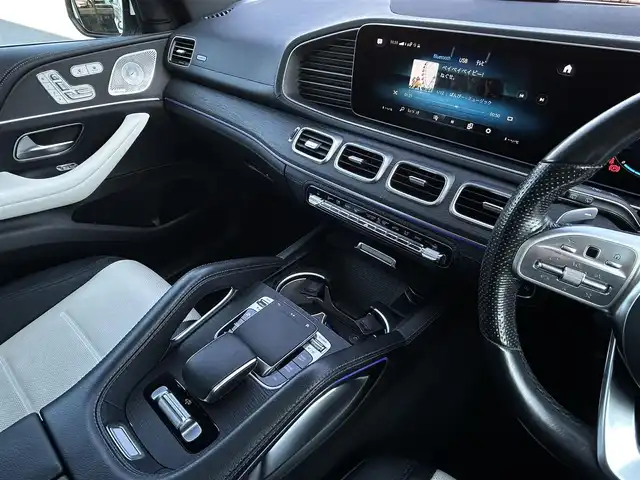 メルセデス・ベンツ ＧＬＥ４００ｄ 4MATIC スポーツ 群馬県 2020(令2)年 4.7万km ダイヤモンドホワイト ワンオーナー/純正ドライブレコーダー/純正ナビゲーション/フルセグTV/スペアキー/パワーシート/シートヒーター/シートエアコン/オットマン/アダプティブクルーズコントロール/ブラインドスポットモニター/レーンキープアシスト/360度カメラ/コーナーセンサー/電動リアゲート/LEDヘッドライト/社外（アルパイン）後席モニター/３列シート/ブルメスターサウンドシステム/アイドリングストップ/プッシュスタート/ETC2.0/パヒュームアトマイザー/オートライト/オートマチックハイビーム/純正AW