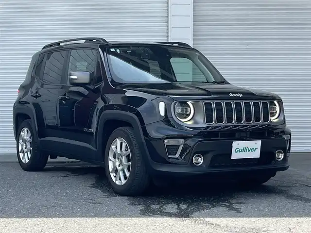 クライスラー・ジープ ジープ レネゲード リミテッド 高知県 2019(平31)年 7万km 黒 純正ナビ/　Bluetooth/フルセグ/　CD/DVD/AM/FM/ワンオーナー/バックカメラ/ビルトインETC/クルーズコントロール/ドライブレコーダー/プッシュスタート/スマートキー/パワーシート/シートヒーター/レザーシート/純正フロアマット/純正17インチアルミホイール/LEDヘッドライト/アイドリングストップ/MTモード付AT/ルーフレール/オートライト/盗難防止装置