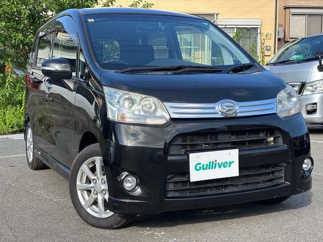ダイハツ ムーヴ カスタム X LTD 福岡県 2012(平24)年 9.4万km ブラックマイカメタリック 純正ナビ/（AM/FM/CD/SD/AUX/ワンセグTV）/アイドリングストップ/ECOモード/ETC/ドライブレコーダー/オートライト/フォグランプ/純正アルミホイール/純正フロアマット/プッシュスタート/電格ミラー/保証書