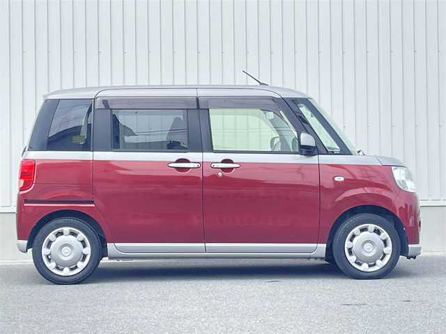 ダイハツ ムーヴ キャンバス X SA Ⅲ 群馬県 2019(令1)年 6.1万km スムースグレーマイカメタリック/ファイアークォーツレッドメタリック 2トーン スマートアシストIII/・衝突回避支援ブレーキ/・車線逸脱警報/・誤発進抑制制御/・先行車発進お知らせ機能/・オートハイビーム/社外SDナビ/（CD/Bluetooth/AM/FM/ワンセグ）/バックカメラ/両側パワースライドドア/ETC/プッシュスタート/アイドリングストップ/前方ドライブレコーダー/ステアリングスイッチ/純正フロアマット/純正ドアバイザー/HID/スペアキー×1