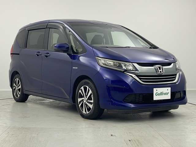 ホンダ フリード ハイブリット EX 茨城県 2018(平30)年 5.8万km コバルトブルーパール ディーラーOP/メモリナビ/CD DVD BT フルセグTV/バックカメラ/両側パワースライドドア/ACC/LKA/LEDヘッドライト/ドライブレコーダー/ETC/シートヒーター/衝突軽減ブレーキ