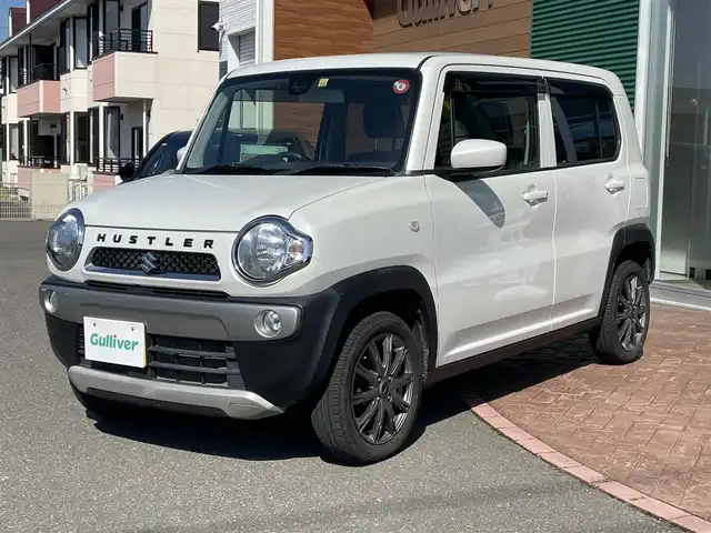 スズキ ハスラー G 道央・札幌 2018(平30)年 6.7万km ピュアホワイトP ４WD/社外ナビ(AM/FM/CD/DVD/SD/BT)/ワンセグ(走行中視聴可能)/バックカメラ/アイドリングストップ/ドアバイザー/プッシュスタート/ETC/フォグランプ/ヘッドライトレベライザー/ダウンヒルアシストコントロール/ベンチシート/シートヒーター/横滑り防止装置/盗難防止装置/衝突軽減ブレーキ/エンジンスターター/スペアキー×１/積込冬タイヤ/　　(165/60R15 18年製 溝6mm)