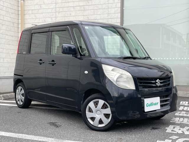 スズキ パレット X 埼玉県 2011(平23)年 8.7万km ブルーイッシュブラックパール3 片側パワースライドドア/社外CD（型番：U363）/純正フロアマット/プッシュスタート/スマートキー/スペアキー/取扱説明書