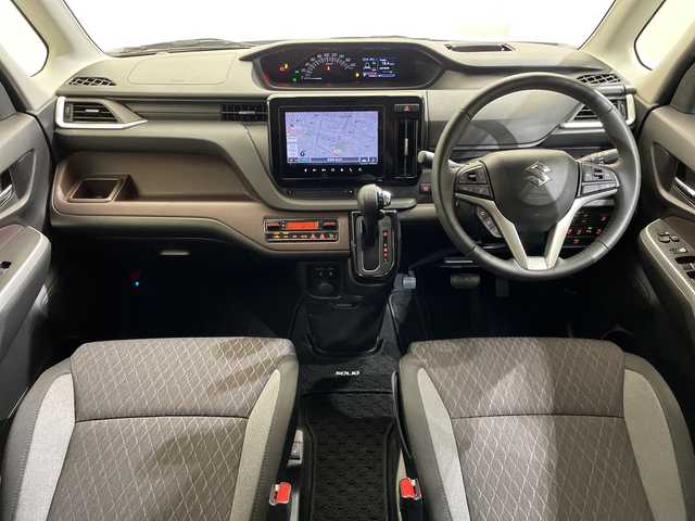 スズキ ソリオ バンディット HV MV 愛媛県 2023(令5)年 3.8万km ピュアホワイトP 純正ナビ/フルセグテレビ/Bluetooth/USB/全周囲カメラ/片側電動スライドドア/衝突被害軽減ブレーキ/レーダークルーズコントロール/コーナーセンサー/シートヒーター/ヘッドアップディスプレイ/ETC/オートライト/LEDヘッドライト/スマートキー/保証書/取扱説明書
