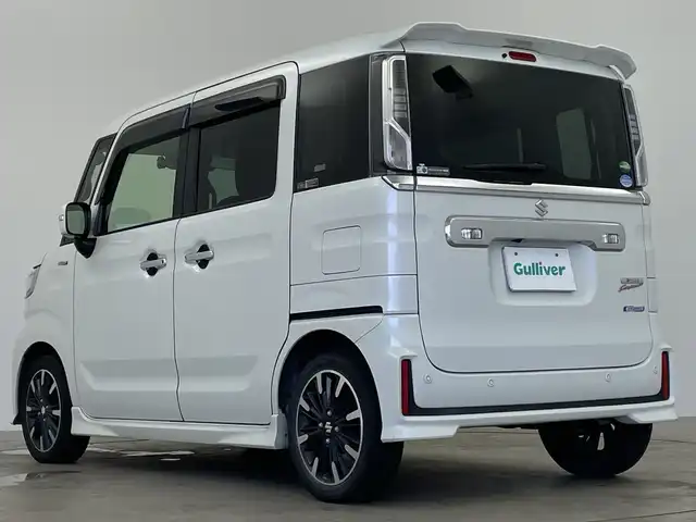 スズキ スペーシア カスタム HYBRID XS 鹿児島県 2021(令3)年 5.3万km ピュアホワイトP 純正ナビ/（AM/FM/CD/DVD/Bluetooth/フルセグ）/バックカメラ/両側パワースライドドア/シートヒーター/レーダークルーズコントロール/レーンキープアシスト/ドライブレコーダー/ETC/純正フロアマット/オートライト/オートハイビーム/純正AW15インチ/ハーフレザーシート/横滑り防止装置