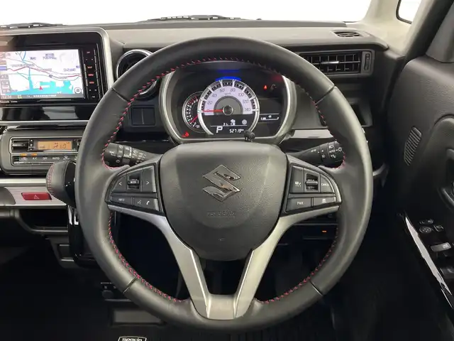 スズキ スペーシア カスタム HYBRID XS 鹿児島県 2021(令3)年 5.3万km ピュアホワイトP 純正ナビ/（AM/FM/CD/DVD/Bluetooth/フルセグ）/バックカメラ/両側パワースライドドア/シートヒーター/レーダークルーズコントロール/レーンキープアシスト/ドライブレコーダー/ETC/純正フロアマット/オートライト/オートハイビーム/純正AW15インチ/ハーフレザーシート/横滑り防止装置