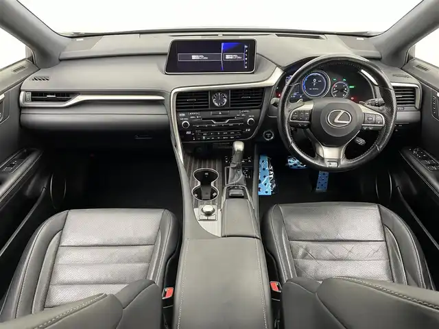 レクサス ＲＸ 450h Fスポーツ 宮城県 2016(平28)年 7.7万km グラファイトブラックガラスフレーク 4WD/純正ナビ　/マークレビンソンサウンド/全周囲カメラ　/ＨＵＤ/BSM　/三眼ＬＥＤヘッドランプ　/シーケンシャルターンランプ　/後席電動格納　/１００Ｖ電源　/パワーバックドア　/レクサスセーフティ　/アダプティブクルーズコントロール/インテリジェントクリアランスソナー/黒革シート　/メモリ機能付パワーシート/ＥＴＣ2.0　/前後ドライブレコーダー/純正20インチAW/禁煙車