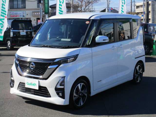 日産 ルークス HWS Gターボ プロパイロットED 岡山県 2021(令3)年 6万km ホワイトパール インテリジェントエマージェンシーブレーキ/踏み間違い衝突防止アシスト/インテリジェントFCW/車線逸脱警報（LDW・インテリジェントLi)/プロパイロット/先行車発進お知らせ/速度標識表示/インテリジェントアラウンドビューモニター/インテリジェントDA/ワンオーナー/純正9インチSDナビ/フルセグテレビ/アラウンドビューモニター/Bluetooth/USB/DVD再生可能/ハンズフリーパワースライドドア/両側パワースライドドア/純正ドライブレコーダー（フロント・リア）/オートライト/LEDヘッドライト/2.0対応ビルトインETC/ウィンカーミラー/純正15AW/純正フロアマット/スマートキー2個/取扱説明書/保証書