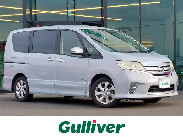 日産 セレナ ハイウェイスター Sハイブリッド 東京都 2012(平24)年 7.6万km エターナルスノーホワイト ワンオーナー/純正ナビ MC312D-W/フルセグTV/バックカメラ/ETC/プッシュスタート/アイドリングストップ/クルーズコントロール/両側パワースライドドア/パーソナルテーブル/後席ロールサンシェード/HIDヘッドライト/オートライト/16インチ純正アルミホイール