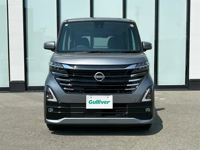 日産 ルークス ハイウェイスター X 大阪府 2024(令6)年 1.2万km チタニウムグレーメタリック 純正9インチディスプレイオーディオ/   Bluetooth/USB　/全方位モニター/エマージェンシーブレーキ　/クリアランスソナー/アイドリングストップ/両側パワースライドドア　/純正フロアマット/プッシュスタート/スマートキー　/純正14インチアルミホイール　/ベンチシート　/LEDヘッドライト