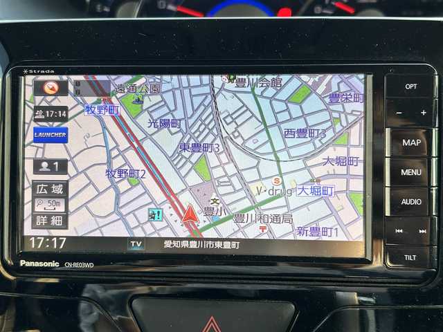 ダイハツ タント カスタム RS SA Ⅲ 愛知県 2017(平29)年 2.9万km ブラックマイカメタリック ワンオーナー/社外メモリナビ/ワンセグテレビ/バックカメラ/Bluetooth/アイドリングストップ/ウィンカーミラー/ドアバイザー/プッシュスタート/両側パワースライドドア/ETC/レザーステアリング/シートヒーター