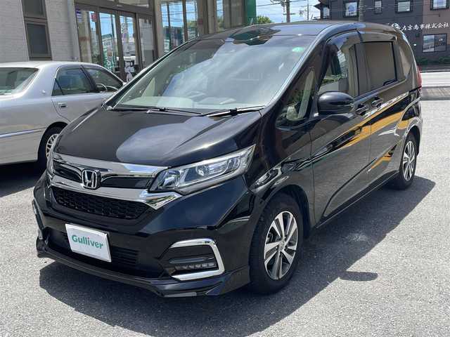 ホンダ フリード G ホンダセンシング 静岡県 2020(令2)年 4.1万km クリスタルブラックパール ワンオーナー/純正ナビ/フルセグTV/DVD/CD/BT/SD/MSV/バックカメラ/両側パワースライドドア/ハーフレザーシート/衝突軽減ブレーキ/レーンキープアシスト/レーダークルーズコントロール/純正前方ドライブレコーダー/ビルトインETC/LEDヘッドライト/LEDフォグ/ステアリングスイッチ/純正15インチAW/スマートキー×2/保証書/取扱説明書/ナビ取扱説明書
