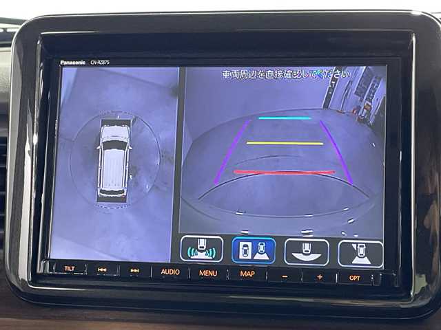 スズキ ラパン ＬＣ X 福岡県 2022(令4)年 2.4万km トラッドカーキメタリック/ソフトベージュ 2トーン 純正メモリーナビゲーション/CD DVD BT/フルセグテレビ/TVキッド/全方位モニター/LEDヘッドライト/シートヒーター/ベンチシート/ハーフレザーシート/スマートキー/プッシュスタートエンジン/ETC/純正フロアマット