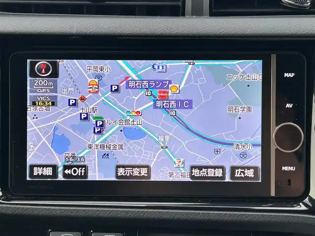 トヨタ アクア G G’s 兵庫県 2016(平28)年 8万km ブラックマイカ 純正7インチナビ/BT/フルセグ/CD/DVD/ETC/バックカメラ/クルーズコントロール/ハーフレザー/LEDヘッドライト/フォグランプ/スマートキー/純正フロアマット/レーンキープアシスト/横滑り防止装置