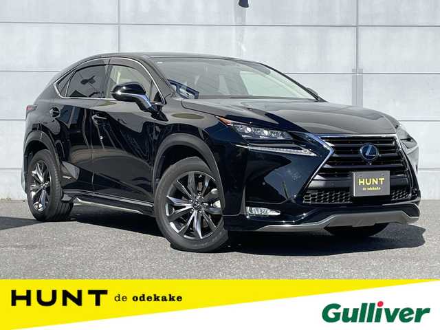 レクサス ＮＸ 300h バージョンL 千葉県 2015(平27)年 5.3万km ブラック モデリスタFスポーツパーツエアロ/・フロント/サイド/リア/安全機能/・衝突軽減ブレーキ/レーダークルーズコントロール/・クリアランスソナー/ブラインドスポットモニター/純正メーカーナビ/・フルセグ/BT/DVD/CD/USB/全方位カメラ/ステアリングスイッチ/パドルシフト/レザーシート(茶)/シートヒーター(D/N席)/エアシート(D/N席)/ステアリングヒーター/パワーシート(D/N席)/D席メモリシート/パワーバックドア/電動パーキングブレーキ/ブレーキホールド/LEDヘッドライト/オートライト/フォグライト/純正フロアマット/純正18インチAW