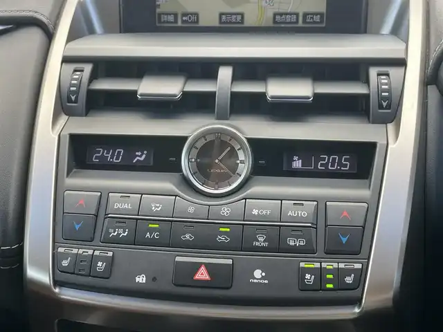 レクサス ＮＸ 300h バージョンL 千葉県 2015(平27)年 5.3万km ブラック モデリスタFスポーツパーツエアロ/・フロント/サイド/リア/安全機能/・衝突軽減ブレーキ/レーダークルーズコントロール/・クリアランスソナー/ブラインドスポットモニター/純正メーカーナビ/・フルセグ/BT/DVD/CD/USB/全方位カメラ/ステアリングスイッチ/パドルシフト/レザーシート(茶)/シートヒーター(D/N席)/エアシート(D/N席)/ステアリングヒーター/パワーシート(D/N席)/D席メモリシート/パワーバックドア/電動パーキングブレーキ/ブレーキホールド/LEDヘッドライト/オートライト/フォグライト/純正フロアマット/純正18インチAW