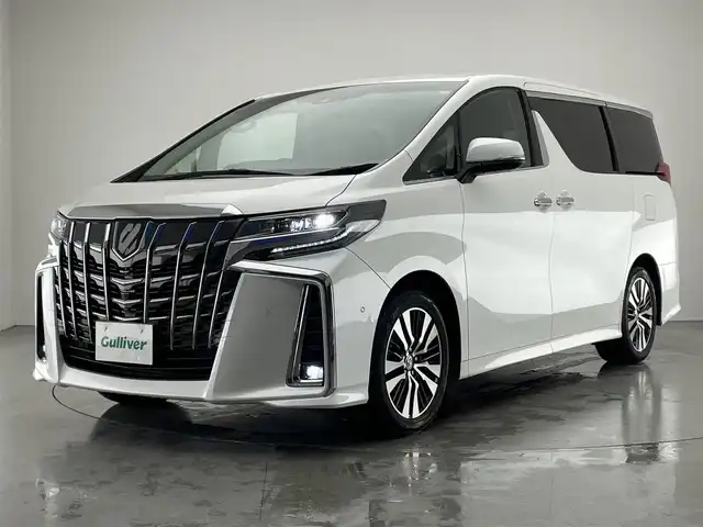 トヨタ アルファード S Cパッケージ 愛知県 2020(令2)年 7.3万km ホワイトパールクリスタルシャイン メーカーナビ　リアエンターテイメント　ＪＢＬ　全方位カメラ　デジタルインナーミラー　ＢＳＭ　パーキングアシスト　両側パワスラ　黒革　シートヒーター　衝突軽減　追従クルコン　前後ドラレコ　禁煙車　三眼LEDオートライト　ETC２．０　シートベンチレーション　オットマン