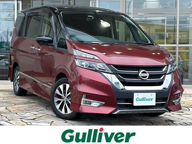 日産 セレナ ハイウェイスター G 静岡県 2017(平29)年 7.1万km マルーンレッド 2トーン 純正ナビ/アラウンドビューモニター/フルセグTV/純正アルミホイール/ETC/後席モニター/両側パワースライドドア/スマートキー/純正アルミホイール/プロパイロット/クリアランスソナー/LEDヘッドライト/ドライブレコーダー