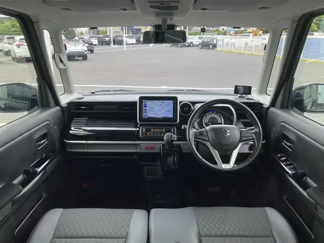 スズキ スペーシア カスタム HYBRID XS 千葉県 2020(令2)年 7万km ブルーイッシュブラックパール3 純正8インチナビ/(フルセグTV/BT/CD/DVD/FM/AM)/リアサーキュレーター/衝突被害軽減システム/車線逸脱警報/ハーフレザーシート/両側パワースライドドア/横滑り防止装置/ビルトインETC/アイドリングストップ/LEDヘッドライト/フォグランプ/オートライト/ウィンカーミラー/電動格納ミラー/純正14インチAW/シートヒーター/シートリフター/プッシュスタート/スマートキー/フロアマット/ドアバイザー/スペアキー/取扱説明書/保証書