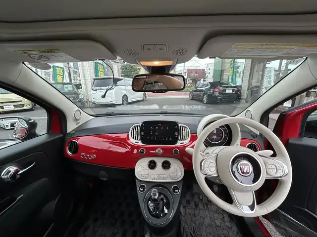 フィアット ５００Ｃ ツインエア ラウンジ 大分県 2020(令2)年 8.6万km 赤 ワンオーナー/純正ディスプレイオーディオ/Bluetooth/ラジオ/beatsサウンドシステム/ETC/革巻きステアリング/ステアリングスイッチ/社外フロアマット/ハーフレザーシート/シガーソケット/USB端子
