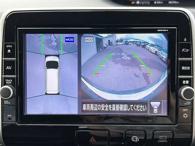 日産 セレナ 山梨県 2018(平30)年 6.7万km ブリリアントホワイトパール エマージェンシーブレーキ/フロント・リア純正エアロ/純正ナビ/　(CD/DVD/BD/USB/SD/iPod/BT/フルセグ)/アラウンドビューモニター/両側ハンズフリーオートスライドドア/クルーズコントロール/LEDオートライト/アダプティブヘッドライト/フォグランプ/シートヒーター/純正１５インチアルミホイール/コーナーセンサー/ダブルオートエアコン/ハンドルヒーター/インテリジェントパーキングアシスト/4WD/スマートキー/ビルトインETC