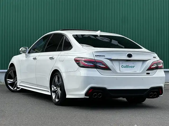 トヨタ クラウン ハイブリッド RS アドバンス 宮城県 2020(令2)年 9.5万km ホワイトパールクリスタルシャイン レザーシートパッケージ/・黒革シート/・シートベンチレーション/ムーンルーフ/デジタルインナーミラー/＝＝＝/セーフティセンス/・プリクラッシュセーフティ/・レーントレーシングアシスト/・レーダークルーズコントロール/・オートマチックハイビーム/・ロードサインアシスト/・先行車発進告知機能/ブラインドスポットモニター/リアクロストラフィックオートブレーキ/リアクロストラフィックアラート/純正ナビ/・CD/DVD/・Bluetooth/・フルセグTV/バックカメラ/ビルトインETC/ドライブレコーダー/AC100V/100Wコンセント/パワーシート/シートヒーター/ステアリグヒーター/革巻きステアリング/ステアリングスイッチ/パドルシフト/電動パーキングブレーキ/ブレーキホールド/3眼LEDヘッドランプ/シーケンシャルターンランプ/フォグランプ/オートライト/スマートキー＆プッシュスタート/スペアキー/電動格納ミラー/純正18インチAW/純正フロアマット/W/サイド/カーテンエアバッグ