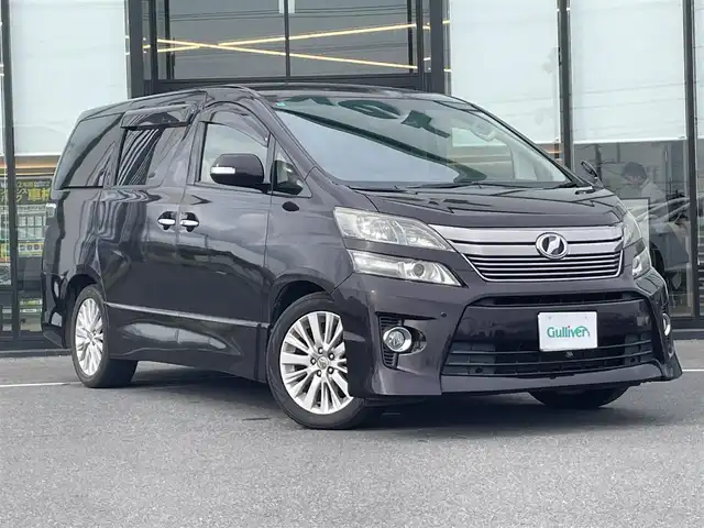 トヨタ ヴェルファイア 2．4Z 茨城県 2014(平26)年 9.7万km ボルドーマイカメタリック 社外ナビ/フリップダウンモニター/バックカメラ/スペアキー/両側パワースライドドア/フロアマット純正/コーナーセンサー/スタッドレスタイヤ付き/ETC