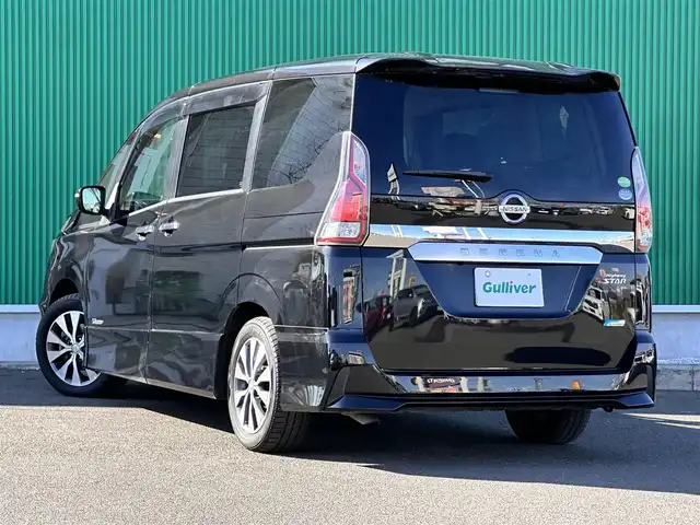 日産 セレナ ハイウェイスター Vセレクション 宮城県 2017(平29)年 6.6万km ダイヤモンドブラック ワンオーナー/エマージェンシーブレーキ/車線逸脱警報/純正SDナビ/【CD・DVD・SD・BT・フルセグTV】/バックカメラ/ETC/両側パワースライドドア/純正16インチAW/社外GPSレーダー/クルーズコントロール/横滑り防止装置/アイドリングストップ/リアサンシェード/ウィンカーミラー/オートライト/LEDヘッドライト/フォグライト/スマートキー