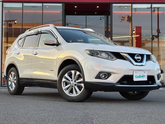 日産 エクストレイル ハイブリッド 20X エマージェンシーブレーキ 宮城県 2016(平28)年 15.3万km ブリリアントホワイトパール 登録時走行距離153005km/純正SDナビ/iPod・SD・FM・AM・TV・USB・Bluetooth・CD・DVD/クリアランスソナー/ダウンヒルアシストコントロール/シートヒーター/ビルトインETC/パワーステアリング/横滑り防止装置/エマージェンシーブレーキ/ルーフレール/コーナーセンサー/純正LEDヘッドライト/AAC/オートライト/純正アルミホイール/純正ドアバイザー/パワーウインドウ