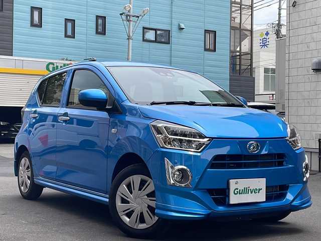 ダイハツ ミラ イース X リミテッド SAⅢ 道央・札幌 2023(令5)年 0.3万km スプラッシュブルーM 登録時2/577km/ワンオーナー/4WD/7インチ社外メモリーナビ/　(フルセグTV/AM/FM/CD/DVD/BT)/バックカメラ/スマートアシストIII/　・衝突回避支援ブレーキ/　・衝突警報機能/　・誤発進抑制制御機能/　・車線逸脱警報機能/　・先行車発進お知らせ機能/　・オートハイビーム/ヒルホールドアシスト/リヤクリアランスソナー/横滑り防止機能/前方ドライブレコーダー/純正フロントロアスカート/純正サイドストーンガード/純正ラバーマット/LEDヘッドライト/LEDフォグライト/社外AW付冬タイヤ積込/スペアキー