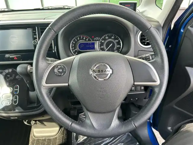 日産 デイズ ルークス ハイウェイスターX Gパッケージ 和歌山県 2018(平30)年 3.5万km オーシャンブルーP 純正7インチナビ（MM317D-W)/フルセグTV/（BT/CD/DVD）/全方位カメラ/横滑り防止/衝突被害軽減ブレーキ/ABS/オートライト/両側パワスラ/前方ドラレコ/後席サーキュレーター/後席サンシェード/LEDヘッドライト/フォグランプ/純正15インチアルミ/純正フロアマット/ドアバイザー/プッシュスタート