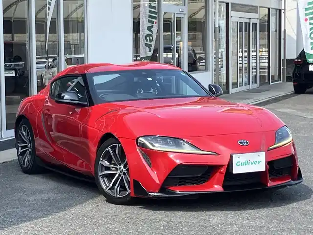 トヨタ スープラ SZ－R 山口県 2019(令1)年 7.9万km プロミネンスレッド 純正ナビ＆フルセグTV/　＆バックカメラ/純正LEDヘッドライト/純正フォグ（前後）/純正18インチアルミ/純正コーナーセンサー/スマートキー/エンジンプッシュスタート/オートライト/パドルシフト/パワーシート＆シートヒーター/ETC