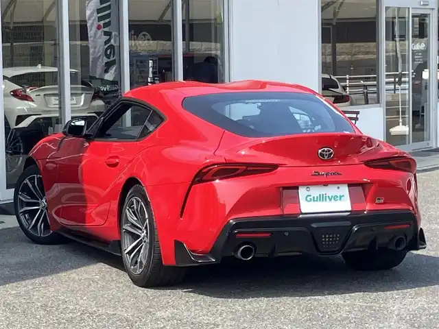 トヨタ スープラ SZ－R 山口県 2019(令1)年 7.9万km プロミネンスレッド 純正ナビ＆フルセグTV/　＆バックカメラ/純正LEDヘッドライト/純正フォグ（前後）/純正18インチアルミ/純正コーナーセンサー/スマートキー/エンジンプッシュスタート/オートライト/パドルシフト/パワーシート＆シートヒーター/ETC